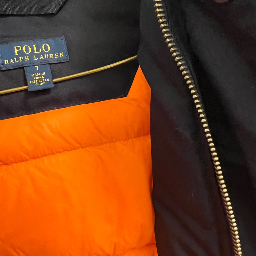 Navy blue parka